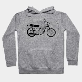 Honda CB100 Black Outline Hoodie